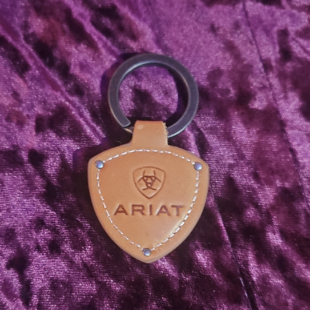 Ariat Brown Leather Keychain